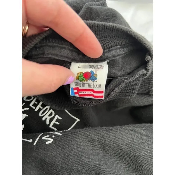 Vintage 1990 Fruit of the Loom cotton expressions T-Shirt - Size L single stitch - Picture 9 of 11